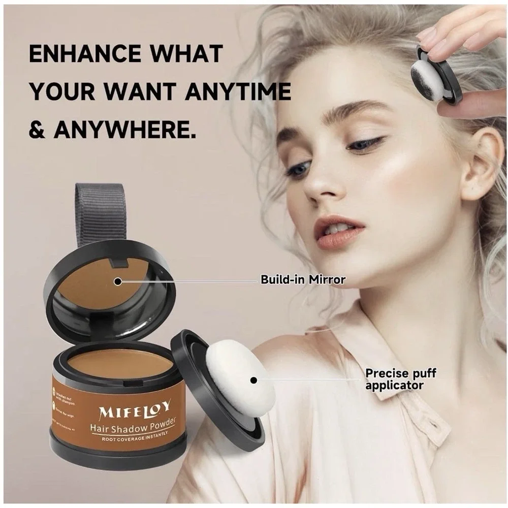Mifeloy Root Touch Up Hair Line Shadow Powder Cover Up Color‎ #1 Light Brown